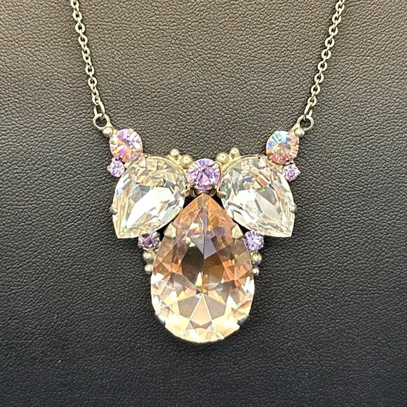 Sorrelli Large Faceted Crystal Necklace - Picture 8 of 10